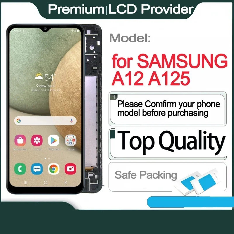 เปลี่ยนหน้าจอสัมผัส LCD สําหรับ SAMSUNG, จอแสดงผลสําหรับ A12, A125F, A125F, DS, SM-A125F, SM-A125F, 