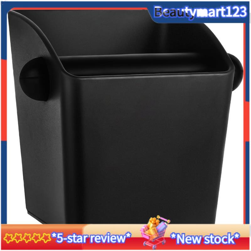 BMEspresso Knock Box Square High Side Wall Splash Protection Design Knock Box Shock Absorbing Non Sl