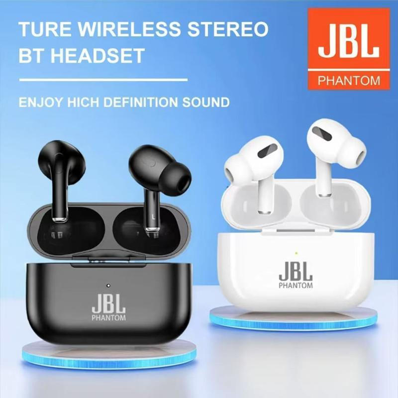 2025 หูฟังไร้สาย JBL Phantom ใหม่ล่าสุดพร้อมเสียงเบสทรงพลังพร้อมไมโครโฟน 2 ตัวตัดเสียงรบกวนแบบโทร, เ