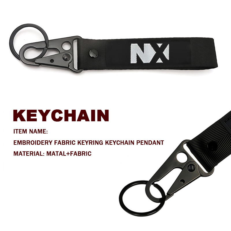 ไนลอนเย็บปักถักร้อยโลโก้รถพวงกุญแจพวงกุญแจสําหรับ HONDA NX 500 NX 400 NX400 NX750 NX190 NX200 NX200 