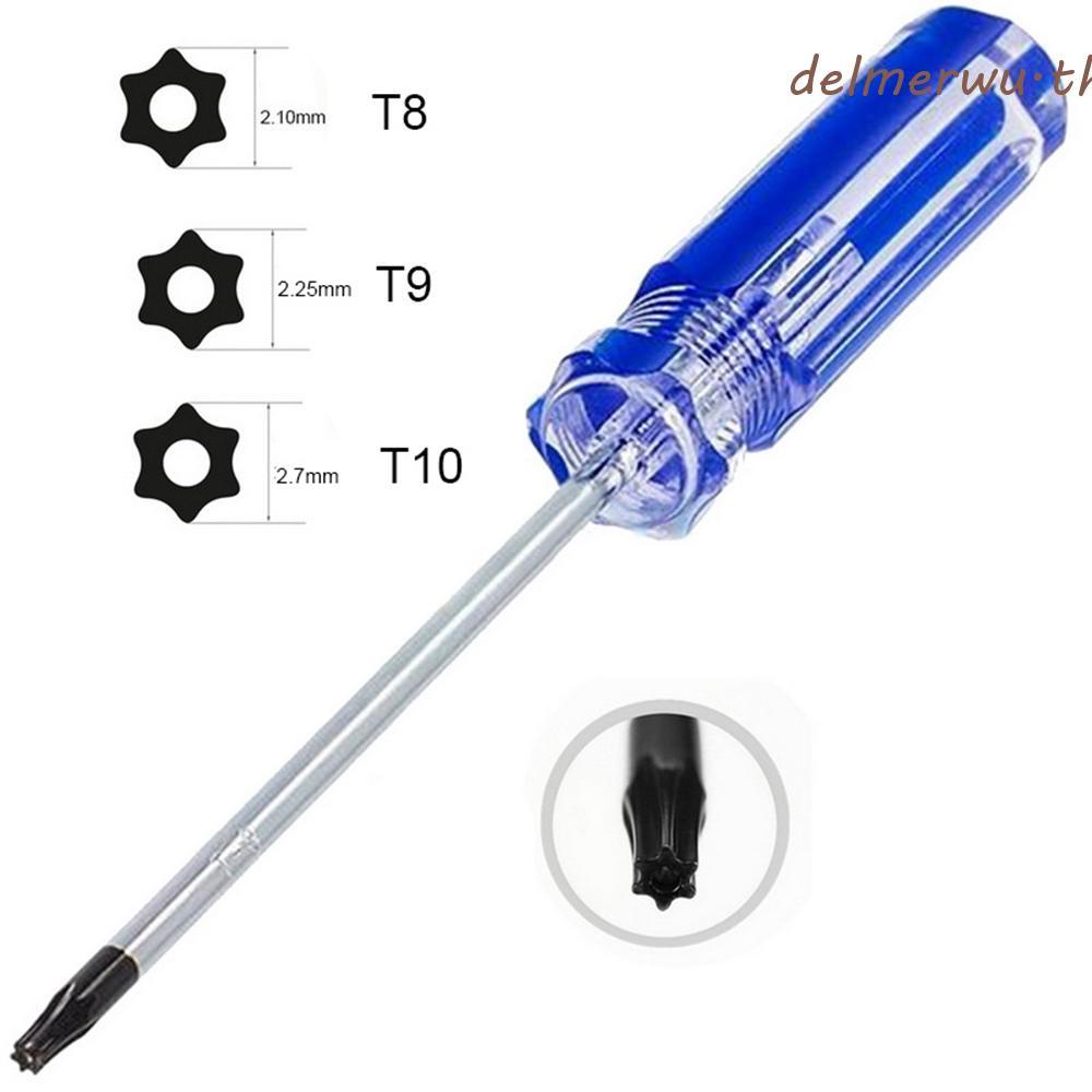 DELMERWU ไขควงแม่เหล็ก T8 T9 T10 เครื่องมือช่างสําหรับ 360 PS3 PS4 Torx ไขควงเครื่องมือซ่อมแซมความปลอดภัย