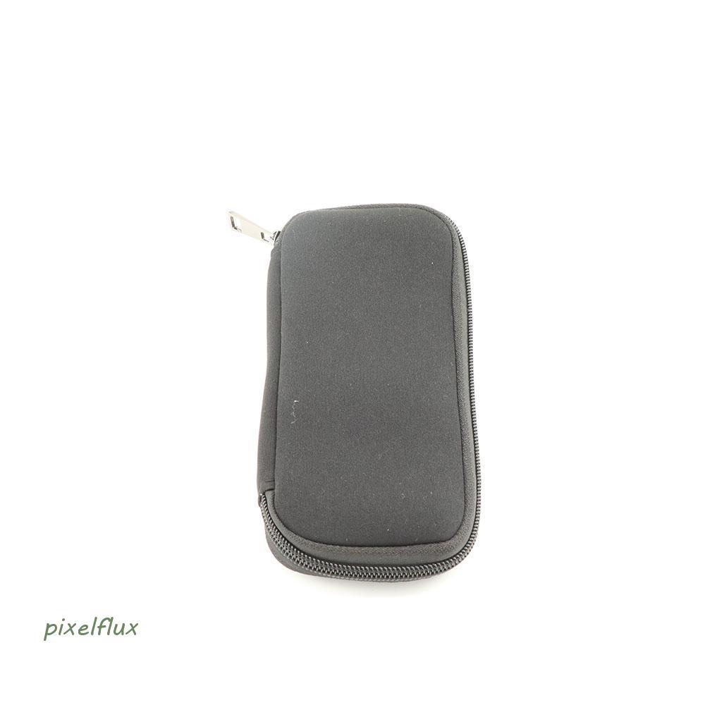 PIXELFLUX แฟลชไดรฟ์ Organizer สีดํามัลติฟังก์ชั่น U Disk Holder กันฝุ่นกันกระแทก Neoprene U Disk Bag