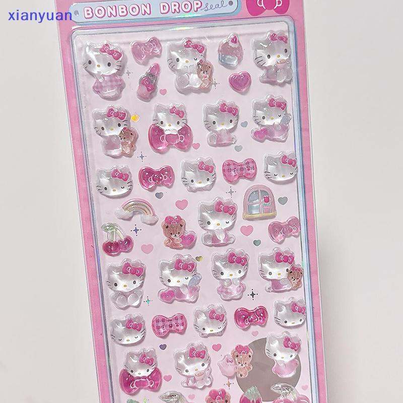 [xianyuan] Hellokitty Hangyodon Cinnamoroll Melody 3D โปร่งใส Jelly Stier คริสตัลตกแต่ง Stiers ของเล