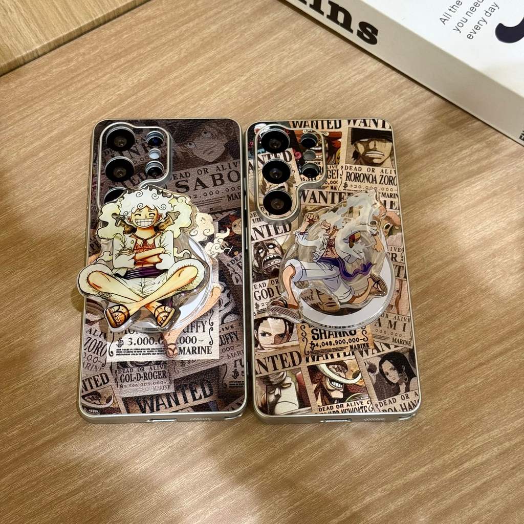 Samsung S26Ultra การ์ตูน Luffy รวมทุกอย่างแม่เหล็ก PC + TPU เคสป้องกัน Galaxy S25Plus S24 S23U เคสโทรศัพท์
