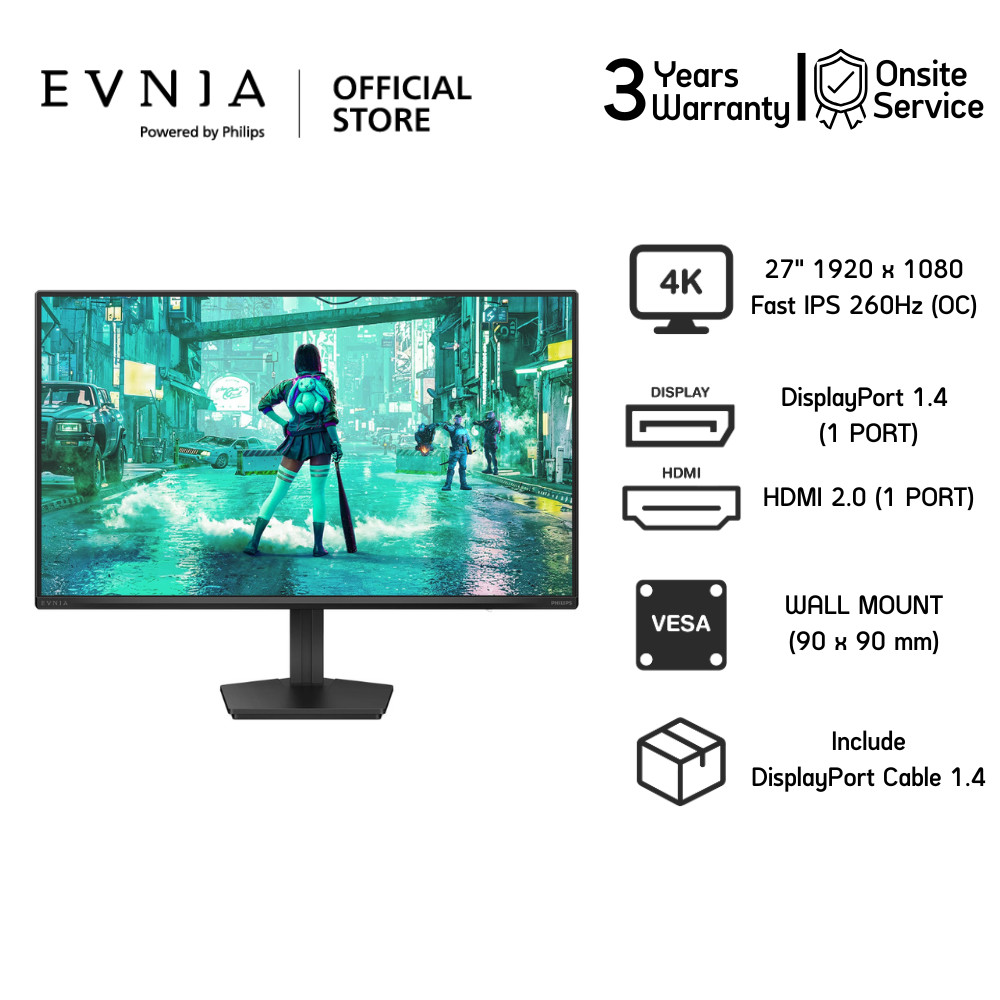 EVNIA 27M2N3200PF MONITOR (จอมอนิเตอร์) 27" Fast IPS FHD 260Hz (OC)