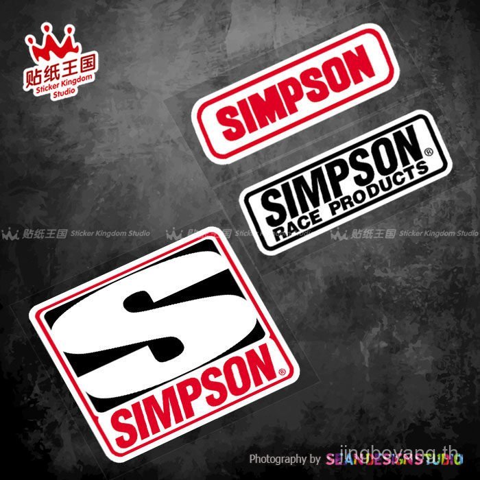 Simpson Simpson Retro Helmet สติ๊กเกอร์สะท้อนแสงเฉพาะการปรับเปลี่ยน 16