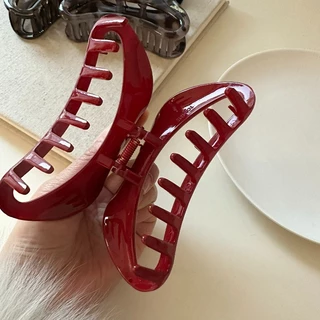 ช็อคโกแลตสีแดงอะคริลิก ทรงถ้วยพร้อมห่วงสำหรับทำเป็นเครื่องประดับผม เสริมแต่งงานแตะหรือของตกแต่ง DIY สำหรับผู้หญิง