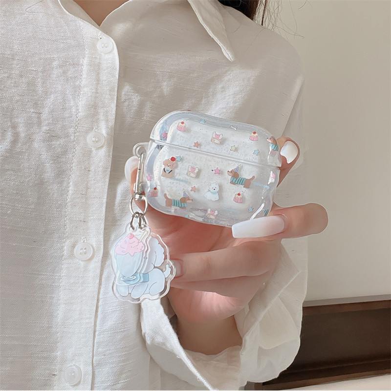 ขนมหวานสุนัขสําหรับ Airpods4 Airpods 1/2 3 Pro2 pro3 ชุดหูฟังไร้สายบลูทูธป้องกันกรณี AirPods Pro i3 