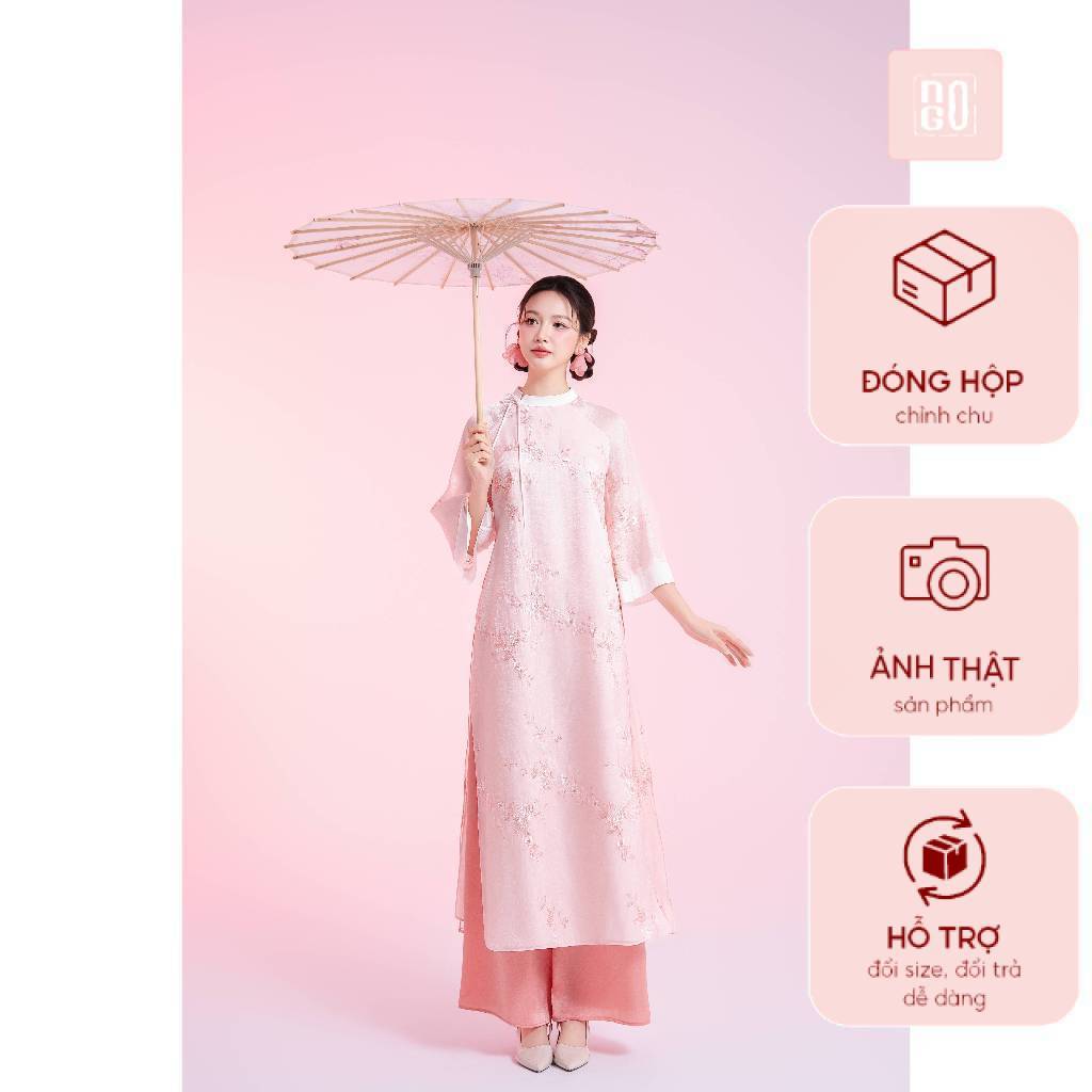 [TET COLLECTION 2026] Hong Cuc Ao Dai NGO038 - QT008 ยี่ห้อ Ao Dai NGO