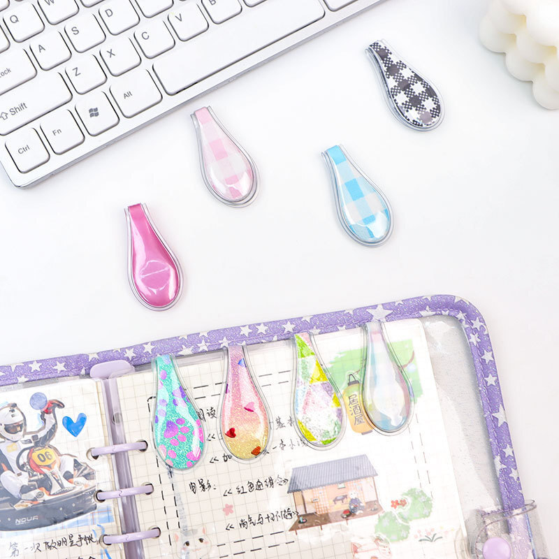 สไตล์ญี่ปุ่น แม่เหล็กแข็งแรง ที่คั่นหนังสือขนาดเล็ก สีทึบ น่ารัก คลิปหนีบหนังสือ พร้อมสต็อก