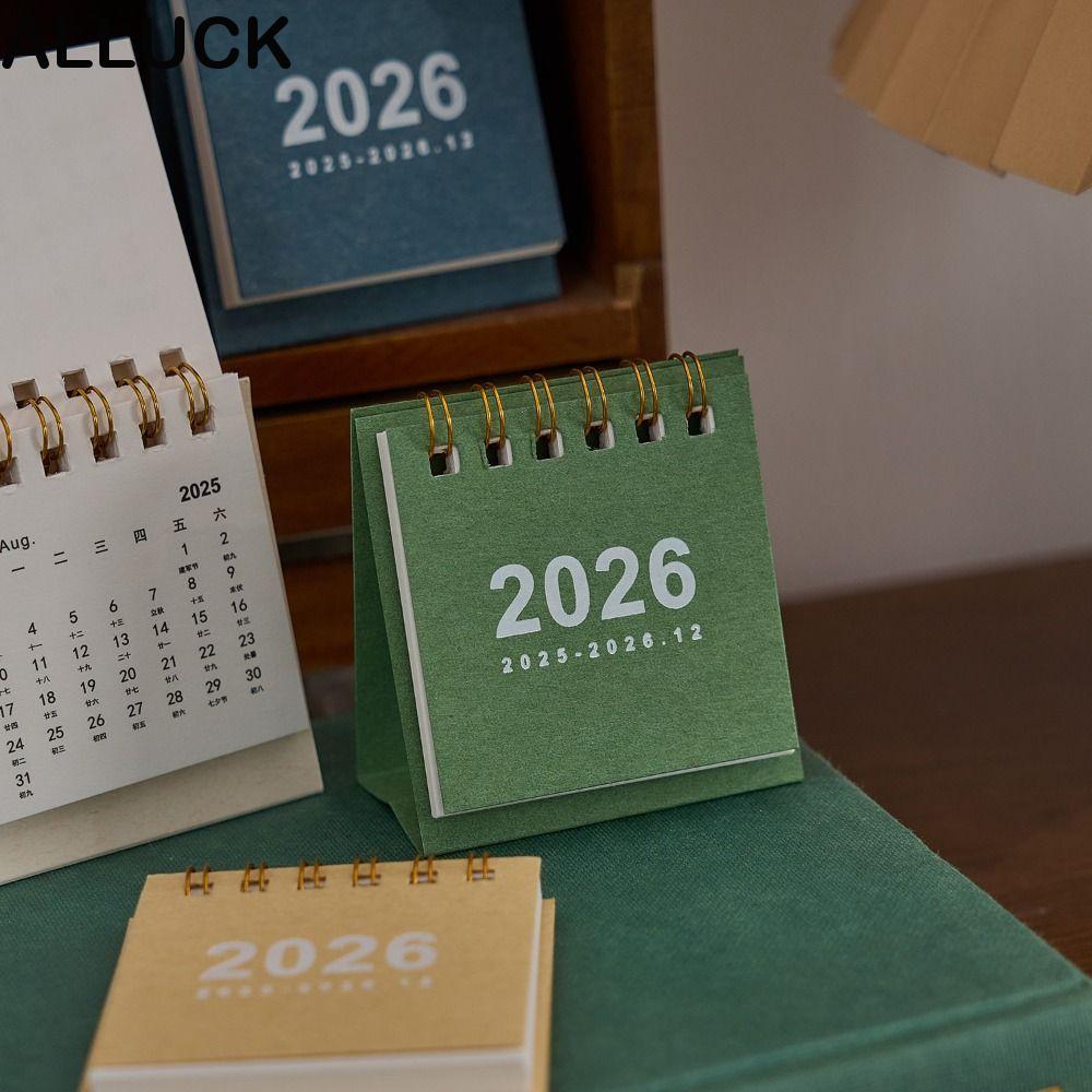 ทั้งหมด 2026 ปฏิทินตั้งโต๊ะ, เดสก์ท็อปตกแต่งขดลวดมินิปฏิทิน, ความคิดสร้างสรรค์ แบบพกพาทุกวันวางแผนของขวัญ