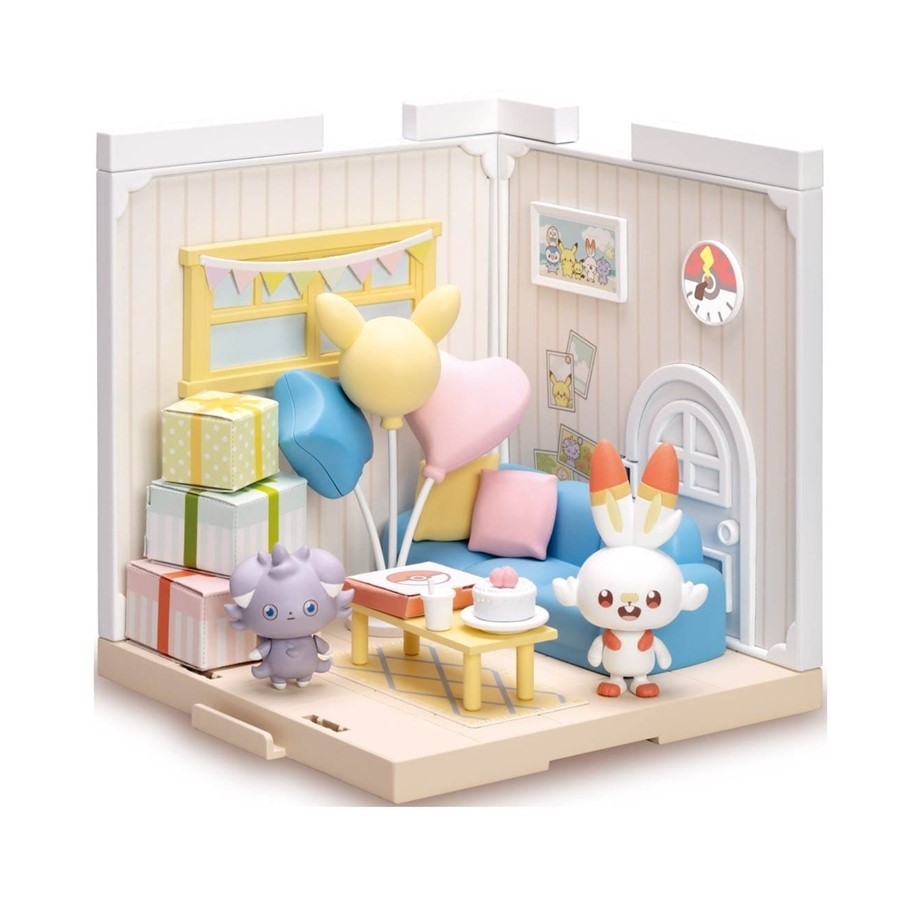 Takara Tomy Pokemon Pokepeace House Lounge Scorbunny & Espurr set (#146326)