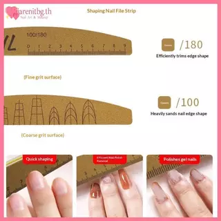 RENBG 5 ชิ้นชุดตะไบเล็บขนาดเล็บสองด้าน 80-240 Grit เล็บแฟ้มบดบัฟเฟอร์ Buffing เครื่องมือ TH