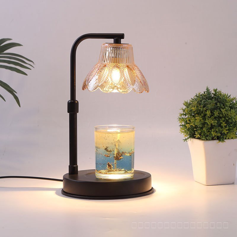 Glass Aromatherapy Lamp Wax Melting Lamp Candle Adjustable Dimmable Candle Holder Lamp Aromatherapy 