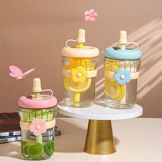 COZII พร้อมส่งในไทย แก้วกาแฟ แก้วน้ำสไตล์น่ารักๆ ขนาด 350/500ml ถ้วยฟางแบบหนา แบบเรียบง่าย พกพาสะดวก สไตล์มินิมอล
