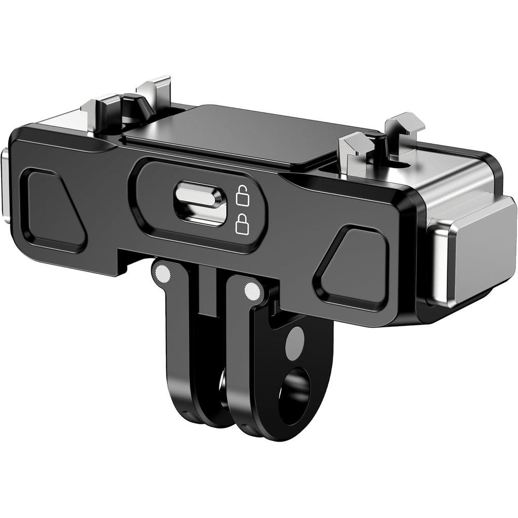 ฐานอะแดปเตอร์แม่เหล็กสําหรับ Insta360 X5/ACE/Ace Pro 2/X4 Air กล้อง Mount Bracket ความปลอดภัยหัวเข็มขัด Quick Release ฐานโลหะ