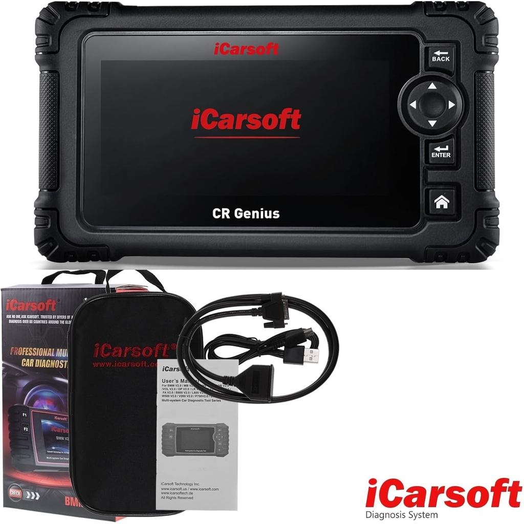 ICarsoft CR Genius 5 Multi-Brand Vehicle Multi-Systems/Quick Test/Aceuation Test/หน้าจอสัมผัสเครื่อง