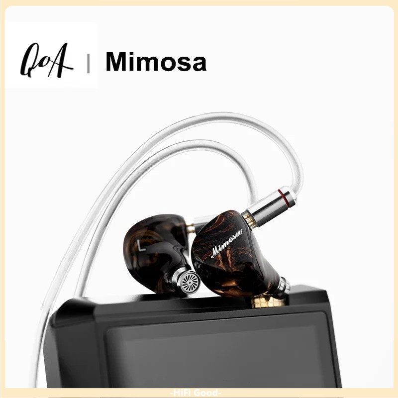 ใหม่ QoA Mimosa 1 DD + 1 Planar Hybrid ไดรเวอร์หูฟังชนิดใส่ในหู HiFi Music หูฟัง 0.78 มม.2Pin 3.5 มม