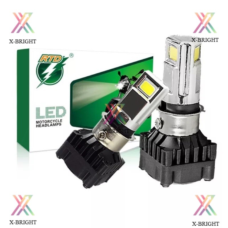 LED H4 Led H6 ไฟหน้ารถจักรยานยนต์ 3 ด้าน