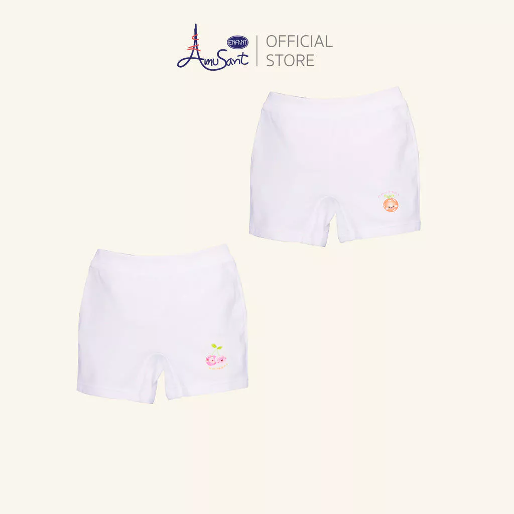 AMUSANT กางเกงบ๊อกเซอร์เด็กหญิง แอนตี้แบคทีเรีย แพ็ค 2 ตัว EH3P70,EH3P72