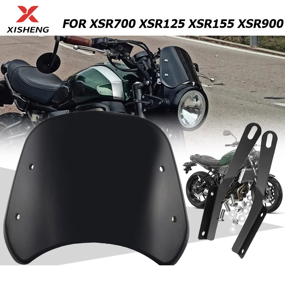 สําหรับ Yamaha XSR700 XSR125 XSR155 XSR900 XSR 700 900 125 155 Retro กระจกกระจกหน้าจอลม Deflector ฝา
