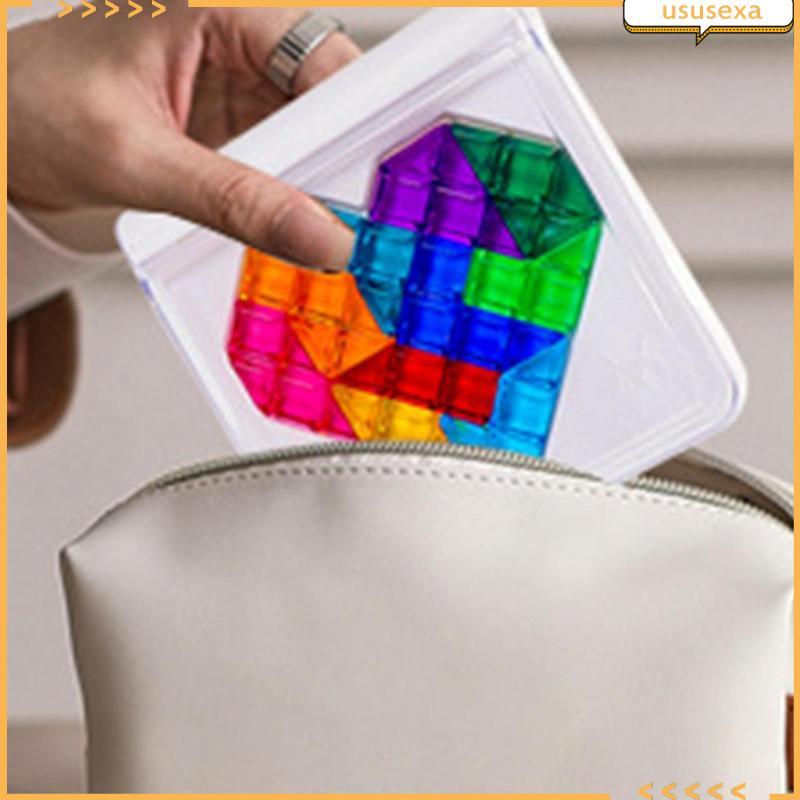 [Ususexa] Travel Puzzle Game Puzzle Game Teens Puzzler Kids Educational Toy for Age 8 to Portable Mo