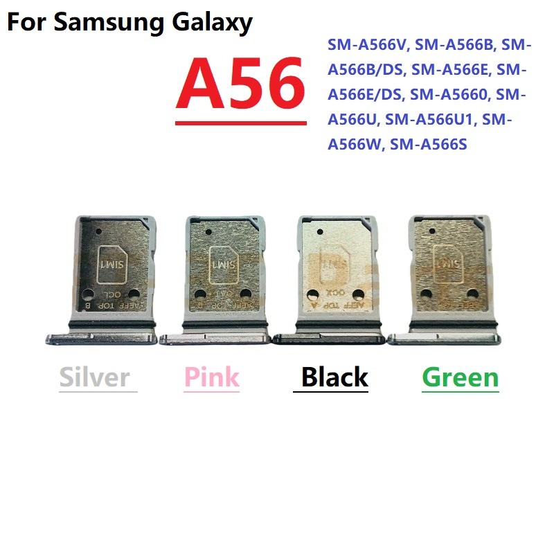 สําหรับ Samsung A56 SM-A566 ถาดซิมการ์ดสล็อตที่ใส่ซิมการ์ดอะไหล่ทดแทน