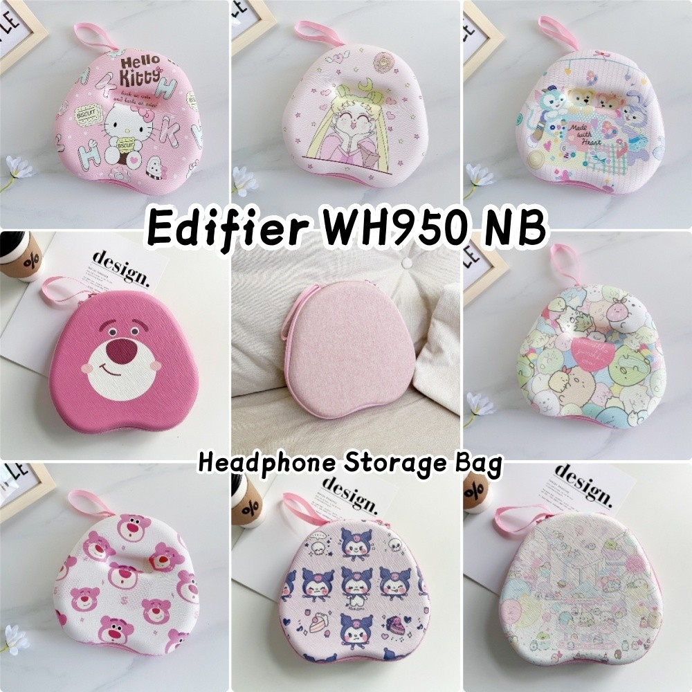 สต็อกพร้อม! สําหรับ Edifier WH950 NB เคสหูฟังคู่ลายน่ารักชุดหูฟังแผ่นรองหูฟังกระเป๋าเก็บปลอกกล่อง