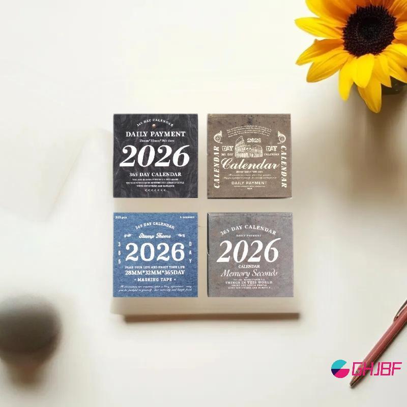 GHJBF] GO 365pcs retro 365 Days Daily Life สติกเกอร์เทปสําหรับ Collage Original Junk Planner Scrapbo