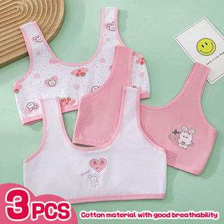 ชุดชั้นในเด็กหญิง 3 ชิ้น ทำจากผ้าฝ้ายนุ่ม ออกแบบไร้รอยต่อและ…