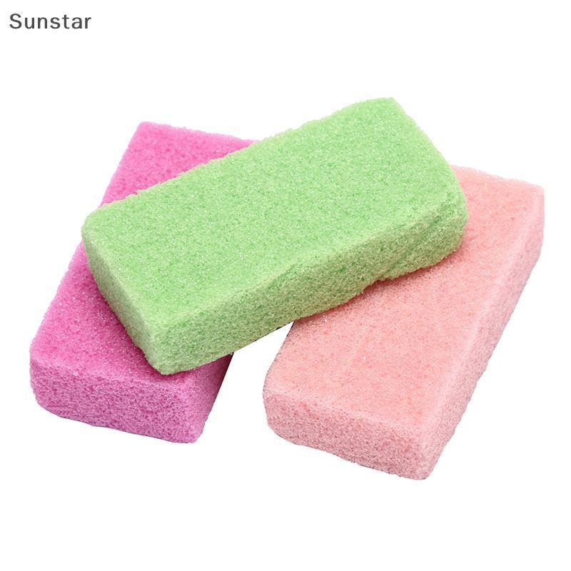 Sunstar Pumice Sponge Stone Exfoliate Foot Care ลบ Hard Dead Skin Feet Rasp