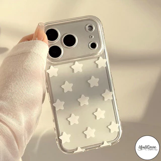 เคสไอโฟน16 สำหรับIPhone 17 12 11 15 13 Air 16 14 Pro Max X XR 14 7 16 15 8 Plus SE เคสใส ลายจุด&ดาว สีหลากสไตล์น่ารัก