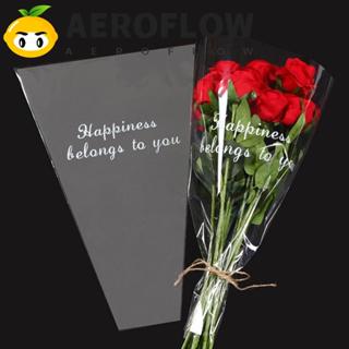 AEROFLOW 50 ชิ้นกระดาษห่อ, กันน้ําโปร่งใสดอกไม้บรรจุภัณฑ์ถุง…