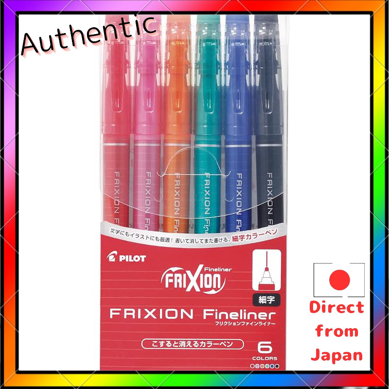 PILOT Color Pen Friction Fineliner 0.45mm 6-Color Set SFFL72F6C