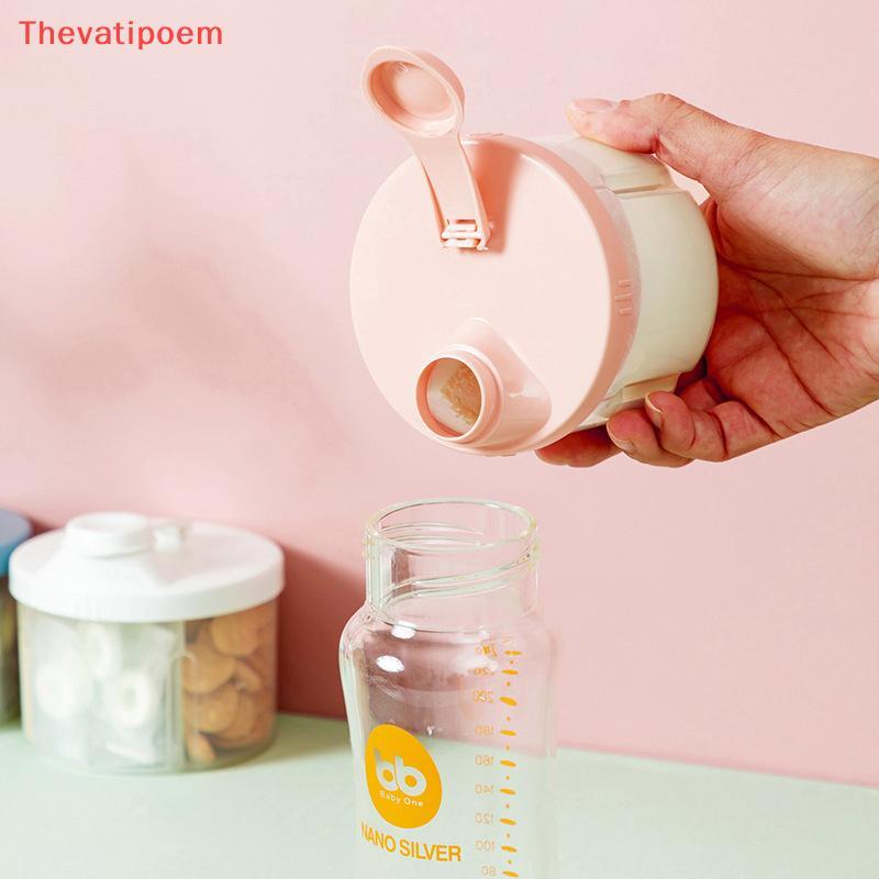 [Thevatipoem] 4-Grids กล่องเก็บอาหารเด็กแบบพกพา Infant Essential ที่วางธัญพืช Milk Organizer Kids Sn