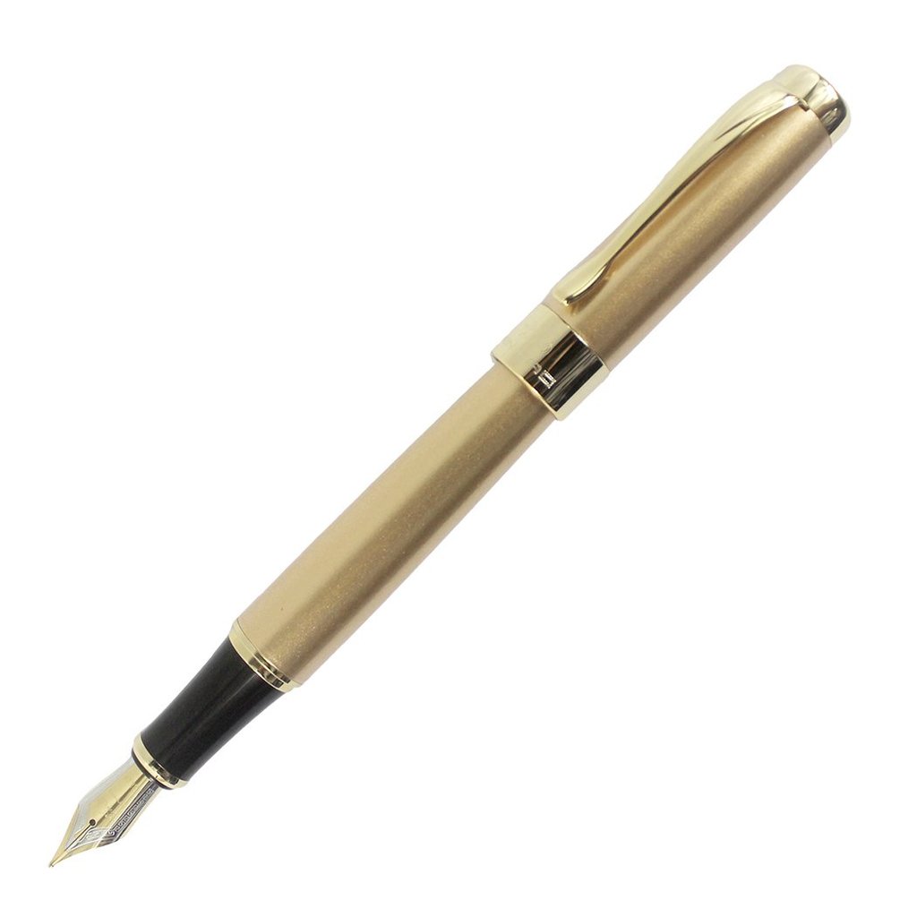 Gullor Jinhao 18KGPM Size Fountain Pen with Converter - Black