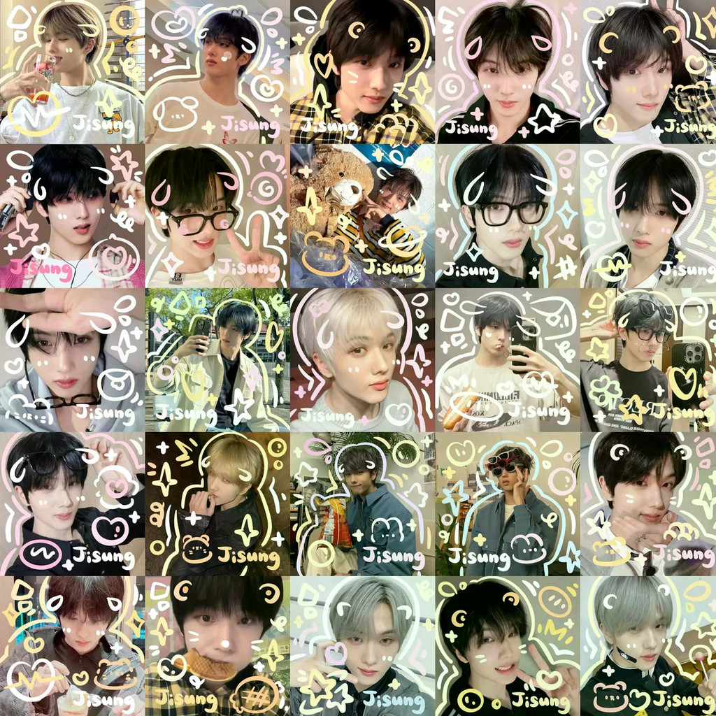 [สนับสนุนโฮมเมด] Park Ji Sung nctdream Square Card Graffiti Card สินค้าการ์ดขนาดเล็กสไตล์เดียวกัน