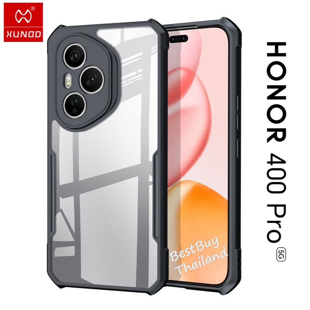 XUNDD เคส Honor 400 / 400 Pro เคสกันกระแทก Honor 400Pro เคสกันกล้อง ขอบนิ่ม ด้านหลังใส