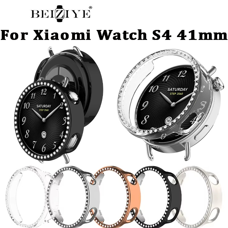 เพชรป้องกัน Hollow สําหรับ Xiaomi Watch S4 41mm กรอบป้องกันสําหรับ Xiaomi Watch S4 กันชนป้องกันหน้าจ