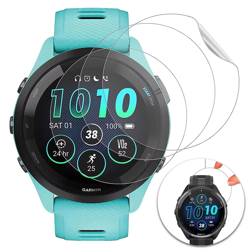 กระจกนิรภัย/ฟิล์ม TPU สําหรับผู้เบิกทาง Garmin 165/165 เพลง/Forerunner 55/Forerunner 158 ป้องกันหน้า