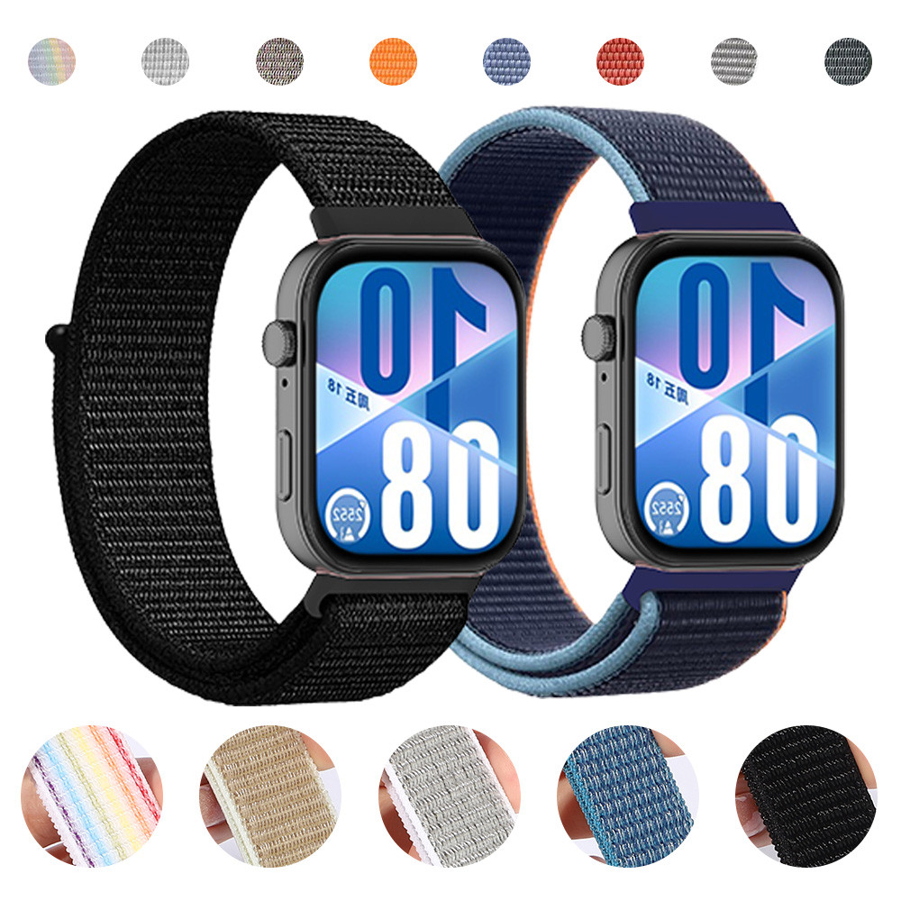 สร้อยข้อมือสายทอไนลอนอุปกรณ์เสริมสายรัดข้อมือแบบถักสําหรับ Huawei Watch Fit 5 4 Pro / Huawei Watch Fit 4 3