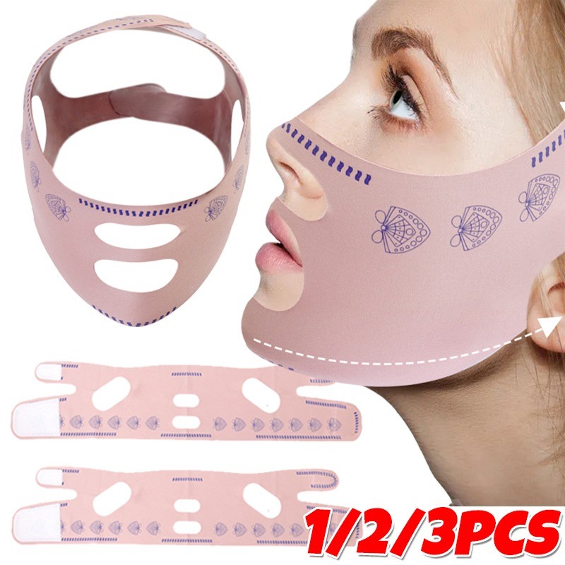 V Line Lifting Mask Face Slimming Strap-Reusable Double Chin Reducer Eliminator สําหรับผู้หญิง - Breathable Jawline Exerciser