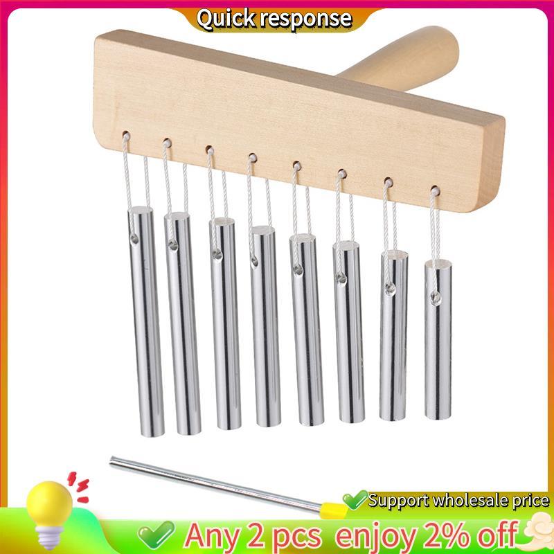 ในสต็อก-Bar Chimes Musical Wind Chimes Hand Held Bar Bells พร้อม Knock