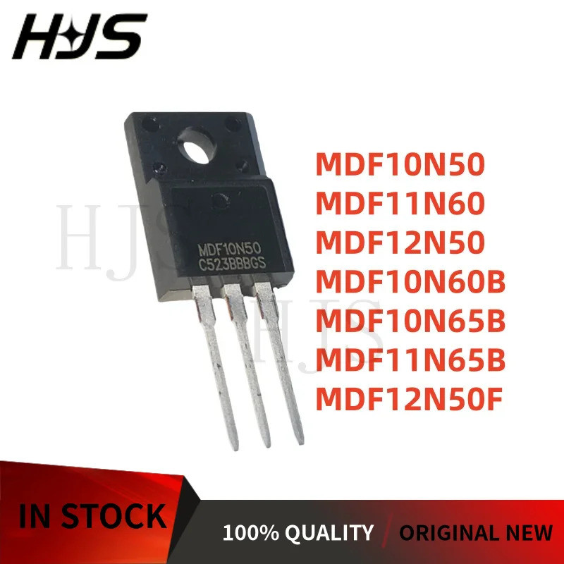5PCS TO-220F ทรานซิสเตอร์ฟิลด์เอฟเฟค MDF10N60B/MDF10N65B/MDF10N50/MDF11N60/MDF11N65B/MDF12N50