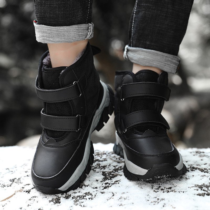 รองเท้าผ้าฝ้ายกันลื่นสําหรับเด็กกลางแจ้งฤดูหนาวใหม่ QOA6