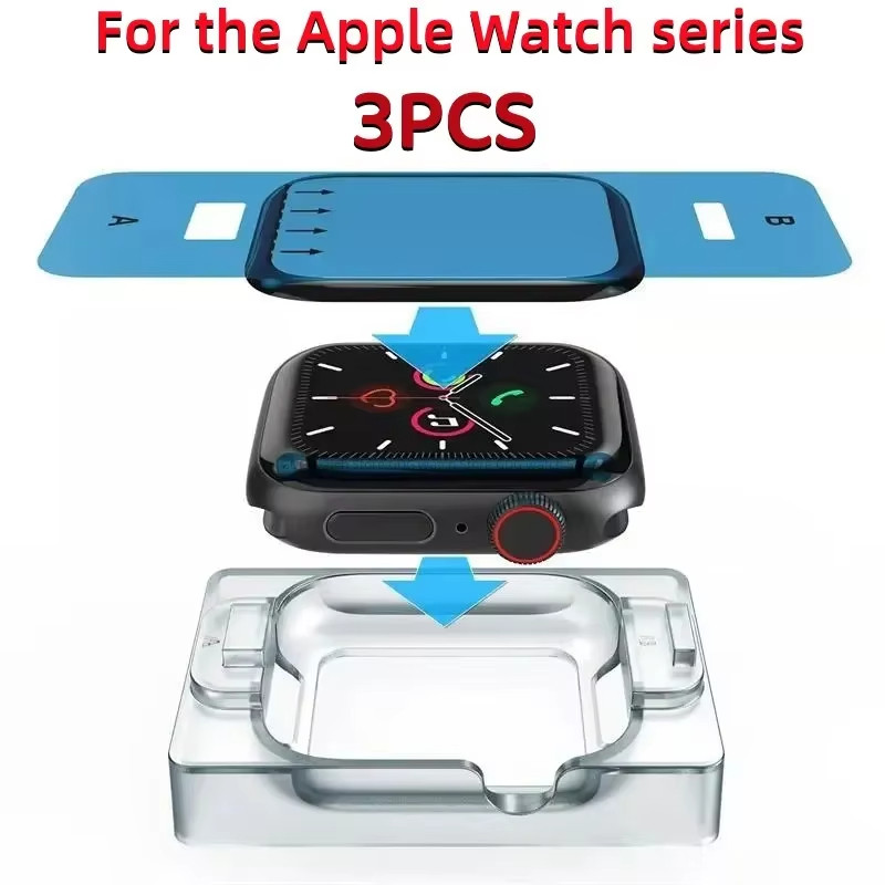 3PCS เซรามิคฟิล์มป้องกันหน้าจอสําหรับ Apple Watch Ultra 8 7 49 45 41 มม.สําหรับ Apple Watch 6 5 4 SE 44 40 มม.3 2 9 42 มม.38 มม.