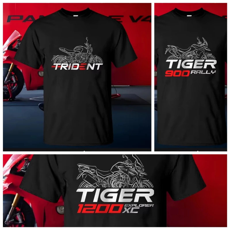 ทีเชิ้ตผู้ชาย Victory Tiger Explorer 1200 GT Rally XC 900 ลายแรลลี่ เสื้อยืดลำลอง เสื้อผ้าฝ้ายแขนสั้