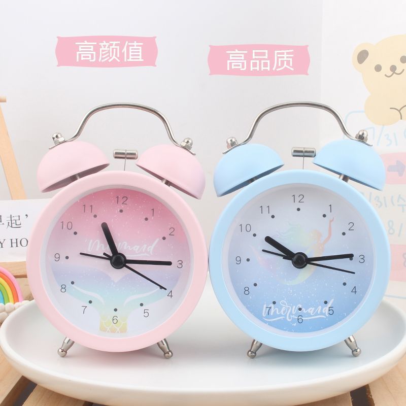 Clock Wake Up Handy Tool นาฬิกาปลุก นาฬิกาปลุก Girl Heart นาฬิกาโลหะนาฬิกาปลุก เด็กน่ารักนักเรียนใช้