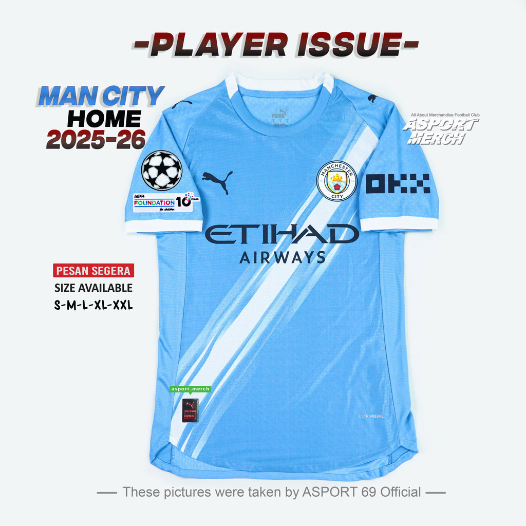 PLAYER ISSUE MAN CITY HOME 2025 2026 CITY HOME PI 25 26