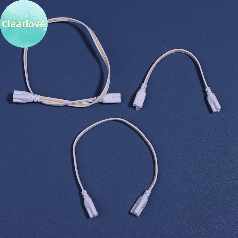Clearlove 5 ชิ้น Flexiable Double End 3Pin LED Tube Connector สาย T4 T5 T8 สายไฟสําหรับหลอด LED แบบบ